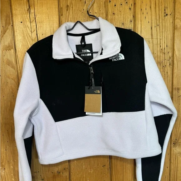 The North Face fleece Denali crop Polartec pull over half zip women’s L - Picture 10 of 12